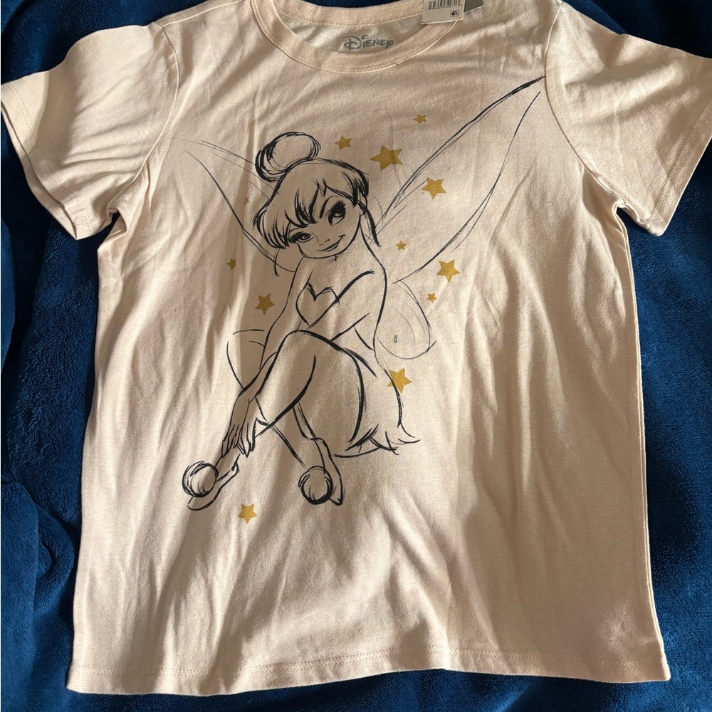 Disney Tinkerbell Beige Short Sleeve Tee